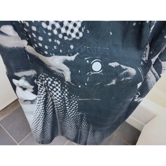 Akris Vivian Maier Camera Dress Black Gray Photo Realistic Trompe l'Oeil 10 - Picture 7 of 16
